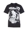 Dolce & Gabbana Graphic Print Cotton T-shirt With Ribbed Neck In Black