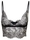 Dolce & Gabbana Black Bralette With Adjustable Closure In Chantilly Lace Woman In Black