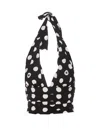 Dolce & Gabbana Polka Dots Print Charmeuse Top In Black Polka Dots