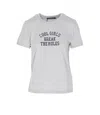 Dolce & Gabbana Graphic Print Casual Crewneck T-shirt In Gray