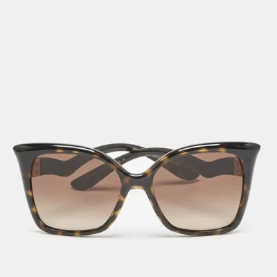 Pre-owned Dolce & Gabbana Tortoise Brown Gradient Dg 6168 Butterfly Sunglasses
