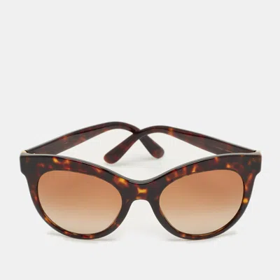 Pre-owned Dolce & Gabbana Tortoise Brown Gradient Dg4311 Cat Eye Sunglasses