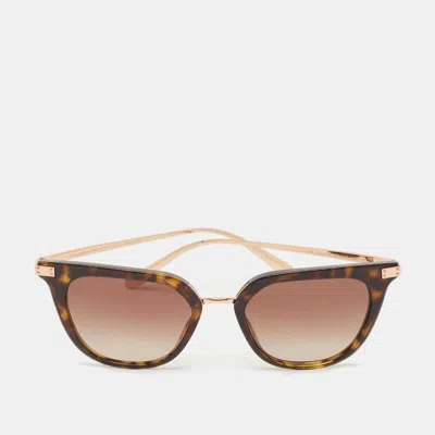 Pre-owned Dolce & Gabbana Tortoise Brown Gradient Dg4363 Butterfly Sunglasses