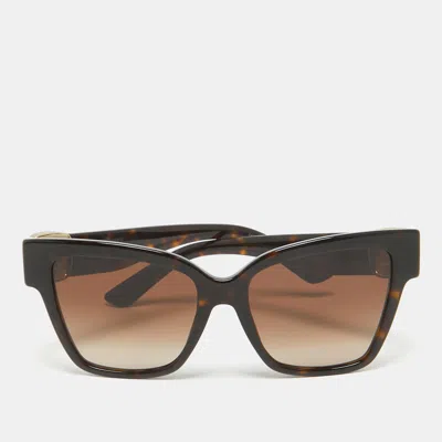 Pre-owned Dolce & Gabbana Tortoise Brown Gradient Dg4470 Logo Butterfly Sunglasses