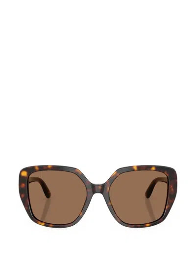 Dolce & Gabbana Tortoise-effect Butterfly-frame Sunglasses In Brown