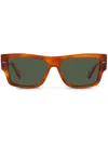 Dolce & Gabbana Tortoiseshell-effect Rectangle-frame Sunglasses In Braun