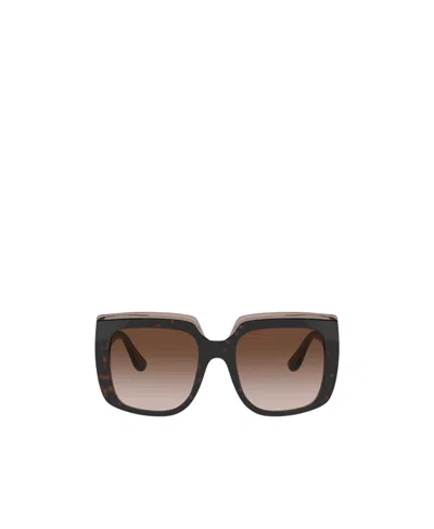 Dolce & Gabbana Tortoiseshell-effect Square-frame Sunglasses In Black