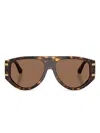 Dolce & Gabbana Tortoiseshell-effect Sunglasses In Brown