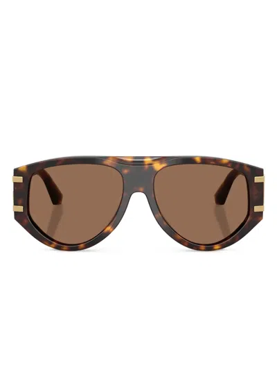 Dolce & Gabbana Tortoiseshell-effect Sunglasses In Brown