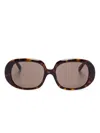 Dolce & Gabbana Tortoiseshell-effect Sunglasses In Brown