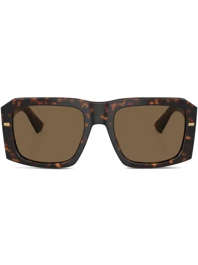 Dolce & Gabbana Tortoiseshell-effect Tinted Sunglasses In Braun