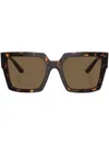 Dolce & Gabbana Tortoiseshell-effect Square-frame Sunglasses In Gold