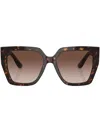 Dolce & Gabbana Tortoiseshell Oversize-frame Sunglasses In Schwarz