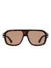 Dolce & Gabbana Tortoiseshell-pattern Logo-plaque Sunglasses In Brown