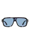 Dolce & Gabbana Tortoiseshell-pattern Sunglasses In Blue