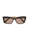 Dolce & Gabbana Tortoiseshell Rectangular-frame Sunglasses In Brown