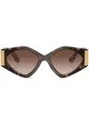 Dolce & Gabbana Tortoiseshell Round-frame Sunglasses In Brown