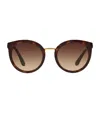 Dolce & Gabbana Tortoiseshell Round-frame Sunglasses In Brown