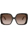 Dolce & Gabbana Tortoiseshell Square-frame Sunglasses In Grün