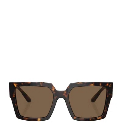 DOLCE & GABBANA TORTOISESHELL SQUARE SUNGLASSES