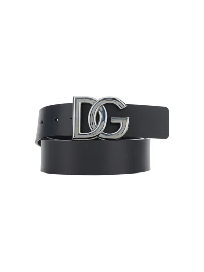Dolce & Gabbana Tosca Belt In Nero/ultr.black