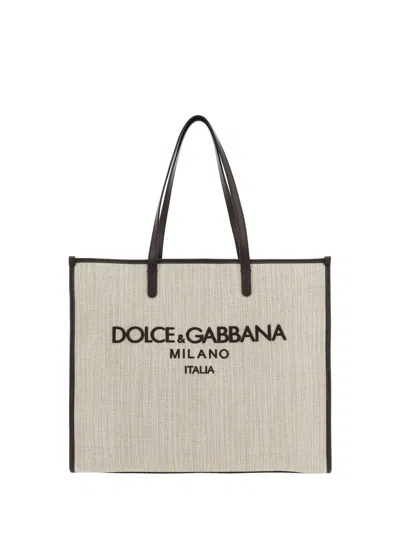 Dolce & Gabbana Tote Bag In Sand