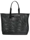 Dolce & Gabbana Leather Intreccio Shopper Bag In Black