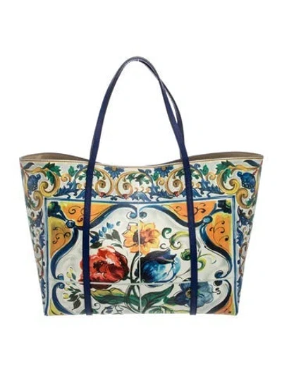 Pre-owned Dolce & Gabbana Tote In Blue