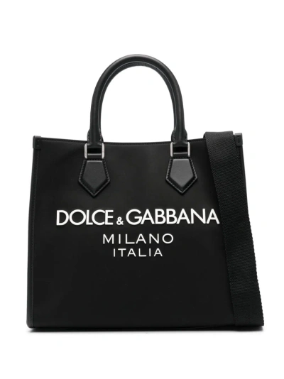 Dolce & Gabbana 'tote' Logo Bag In Black  
