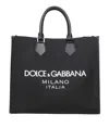 Dolce & Gabbana Bag In Nylon And Leather With Rubberized Logo In Black