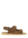 Dolce & Gabbana Touch Strap Leather Sneaker For Men In Brown