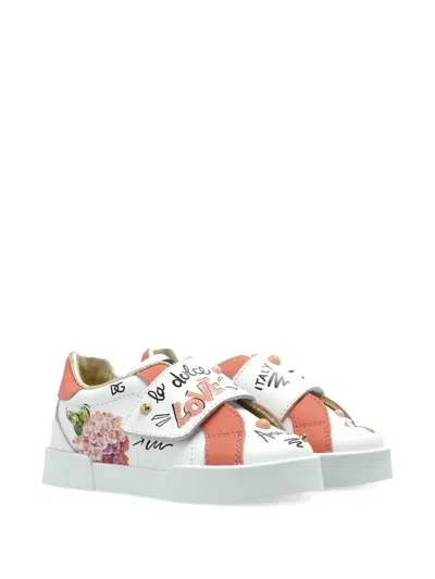 Dolce & Gabbana Touch-strap Sneakers In White