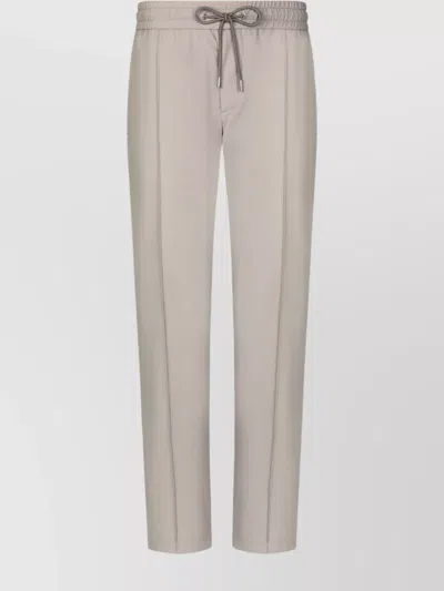 Dolce & Gabbana Logo-patch Drawstring Track Pants In Grey