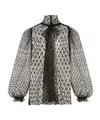 Dolce & Gabbana Mesh Turtleneck Shirt In Black