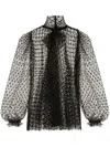 Dolce & Gabbana Mesh Turtleneck Shirt In Schwarz