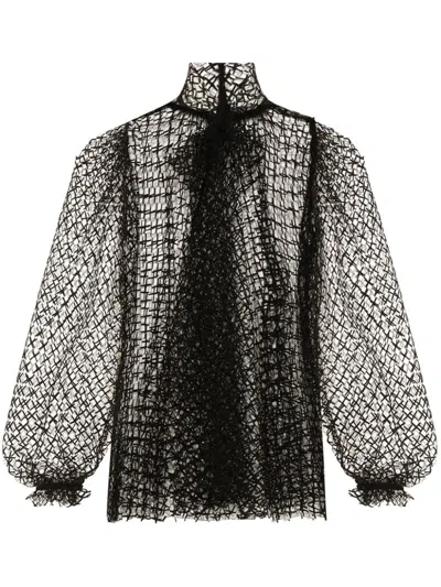 DOLCE & GABBANA TRANSLUCENT DESIGN BLOUSE