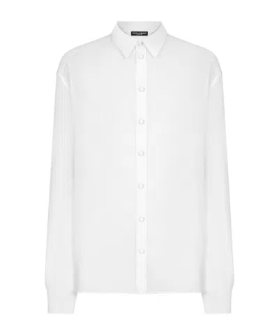 Dolce & Gabbana Translucent Shirt In White