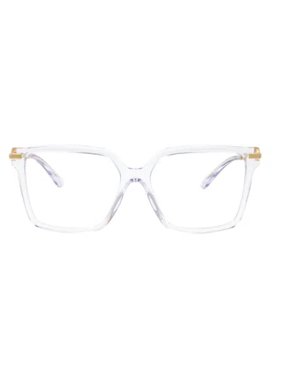 Dolce & Gabbana Transparent Acetate Glasses In White