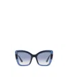 Dolce & Gabbana Transparent Butterfly-frame Sunglasses In Blue