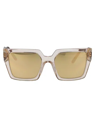 Dolce & Gabbana Transparent Camel Acetate Sunglasses In Neutral