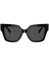 Dolce & Gabbana Transparent Square-frame Sunglasses In Black