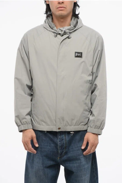 Dolce & Gabbana Travel Nylon Windbreaker With Jersey Lining