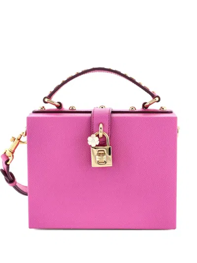 Pre-owned Dolce & Gabbana Treasure Box Bag Leather Small Satchel In Pink