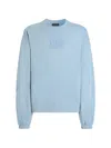 Dolce & Gabbana Dg Logo Patch Oversized Sweatshirt In Blue