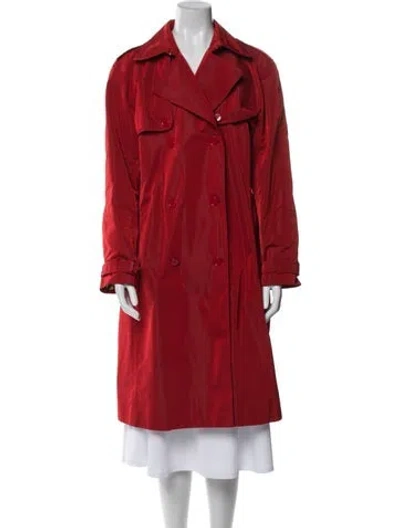 Pre-owned Dolce & Gabbana Trench Coat In Red
