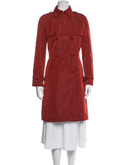 Pre-owned Dolce & Gabbana Trench Coat In Red