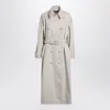 Dolce & Gabbana Beige Trench In Cotton Drill In Gray