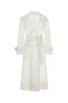 Dolce & Gabbana Sheer Trench Coat Organza Belted