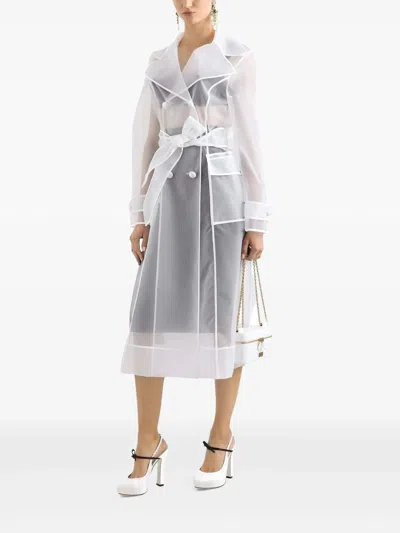 Dolce & Gabbana Trench Organza In White