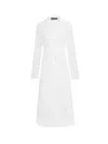 Dolce & Gabbana Technical Organza Trench Coat With Georgette Trims In White